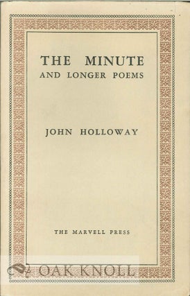 Order Nr. 113044 THE MINUTE AND LONGER POEMS. John Holloway