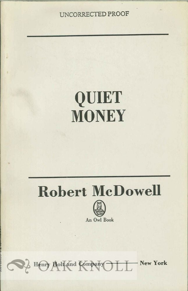 Order Nr. 113344 QUIET MONEY. Robert McDowell.