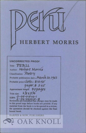 Order Nr. 113447 PERU. Herbert Morris