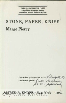 Order Nr. 113623 STONE, PAPER, KNIFE. Marge Piercy