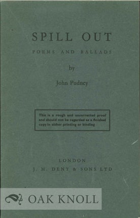 Order Nr. 113667 SPILL OUT, POEMS AND BALLADS. John Pudney