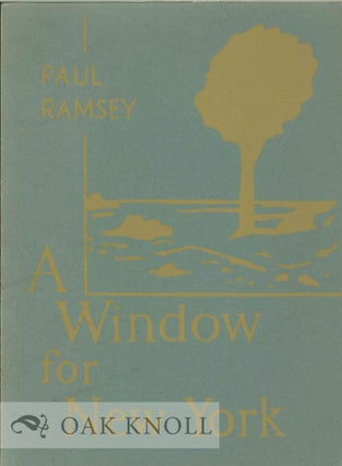 Order Nr. 113678 A WINDOW FOR NEW YORK. Paul Ramsey