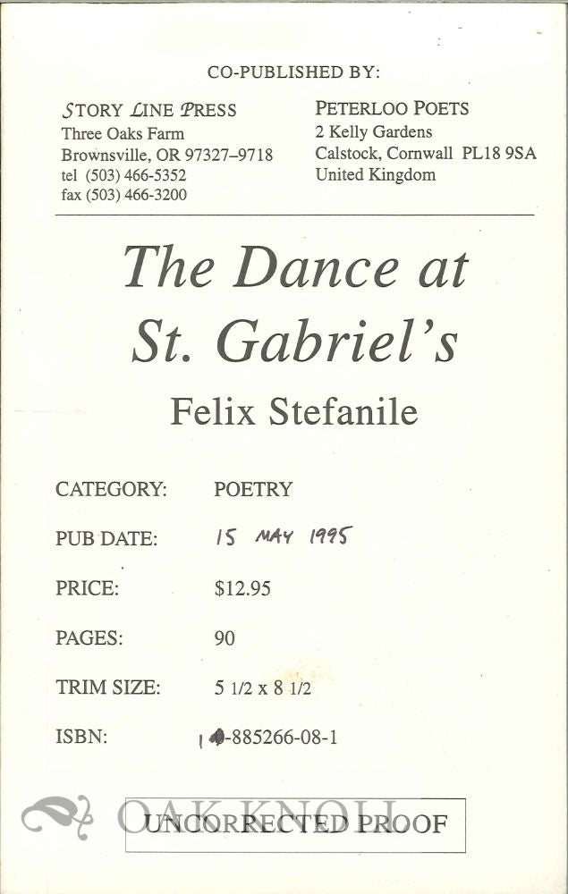 Order Nr. 113946 THE DANCE AT ST. GABRIEL'S. Felix Stefanile.