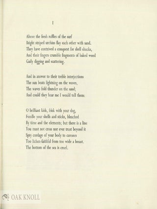 VOYAGES, SIX POEMS FROM WHITE BUILDINGS.