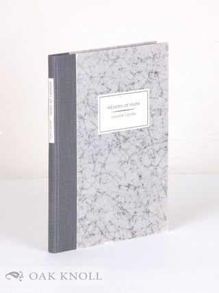 Order Nr. 114474 MEMORY OF SNOW. Sándor Csóri