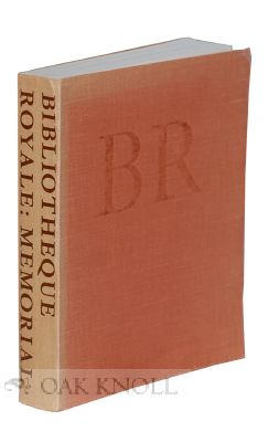 Order Nr. 114789 BIBLIOTHÈQUE ROYALE MÉMORIAL 1559-1969