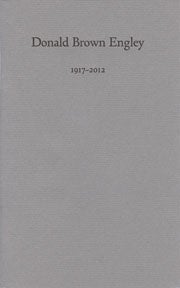 Order Nr. 115025 DONALD BROWN ENGLEY, 1917-2012. Jeffrey H. Kaimowitz, Peter J. Knapp
