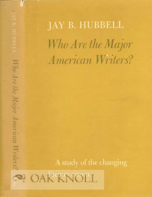 Order Nr. 115066 WHO ARE THE MAJOR AMERICAN WRITERS? Jay B. Hubbell