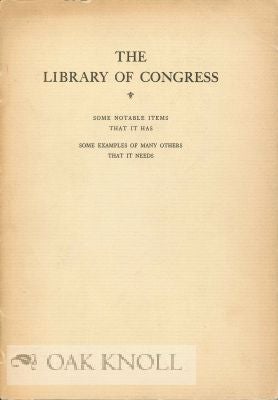Order Nr. 115103 THE LIBRARY OF CONGRESS