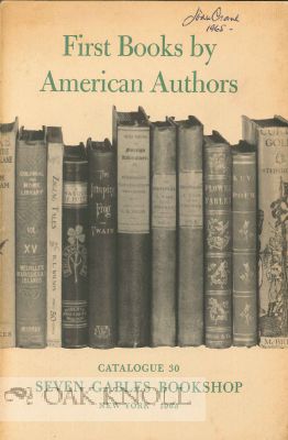 FIRST BOOKS BY AMERICAN AUTHORS