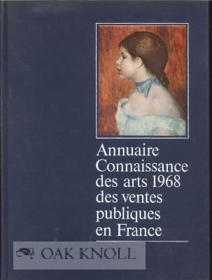 Order Nr. 115430 ANNUAIRE CONNAISSANCE DES ARTS 1968 DES VENTES PUBLIQUES EN FRANCE