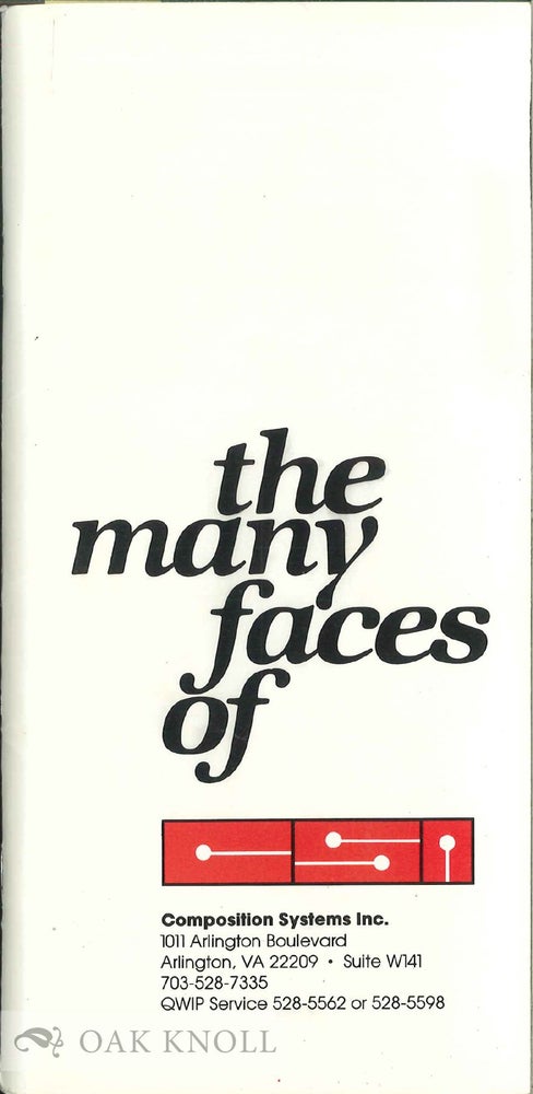 Order Nr. 115550 THE MANY FACES OF. Composition Systems.