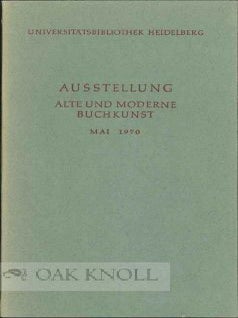 Order Nr. 115922 ALTE UND MODERNE BUCHKUNST HANDSCHRIFTEN UND BIBLIOPHILE DRUKE IN DER...