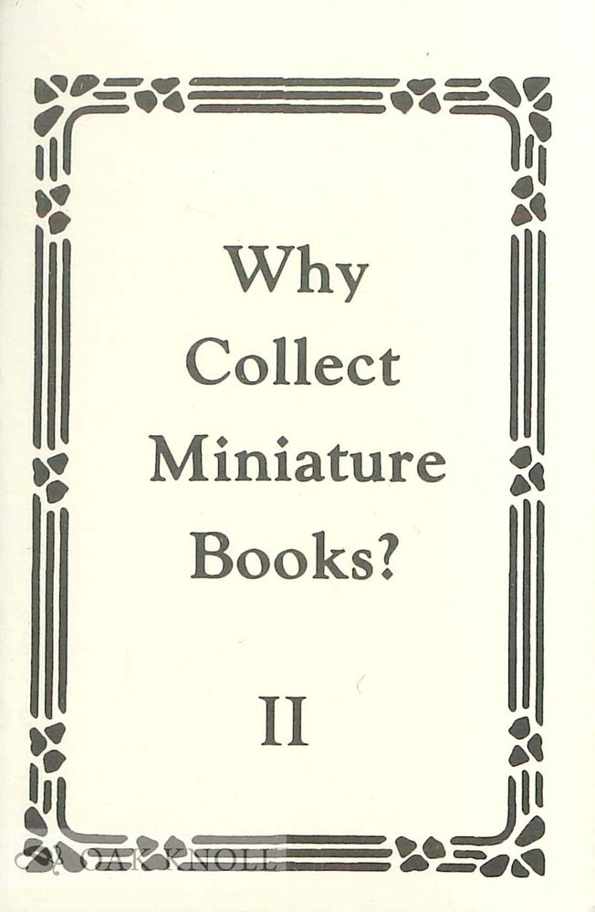 Order Nr. 116140 WHY COLLECT MINIATURE BOOKS? PART II.