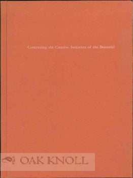 Order Nr. 116275 CONCERNING THE CREATIVE IMITATION OF THE BEAUTIFUL. Karl Phillipp Moritz