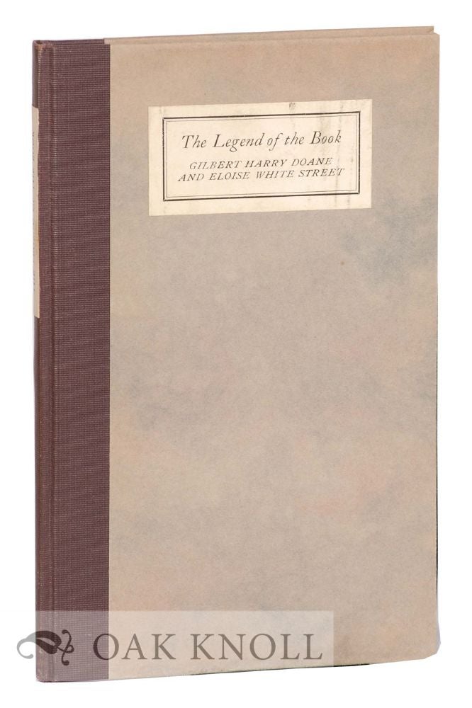 Order Nr. 116328 THE LEGEND OF THE BOOK. Gilbert Harry Doane.