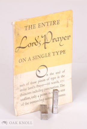 Order Nr. 116564 THE ENTIRE LORD'S PRAYER ON A SINGLE TYPE. ATF