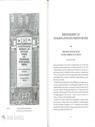 THE BIBLIOGRAPHY OF THE BOOK OF COMMON PRAYER 1549-1999.