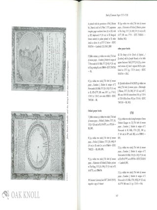 THE BIBLIOGRAPHY OF THE BOOK OF COMMON PRAYER 1549-1999.