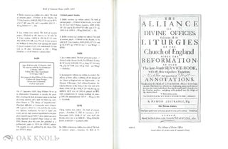 THE BIBLIOGRAPHY OF THE BOOK OF COMMON PRAYER 1549-1999.