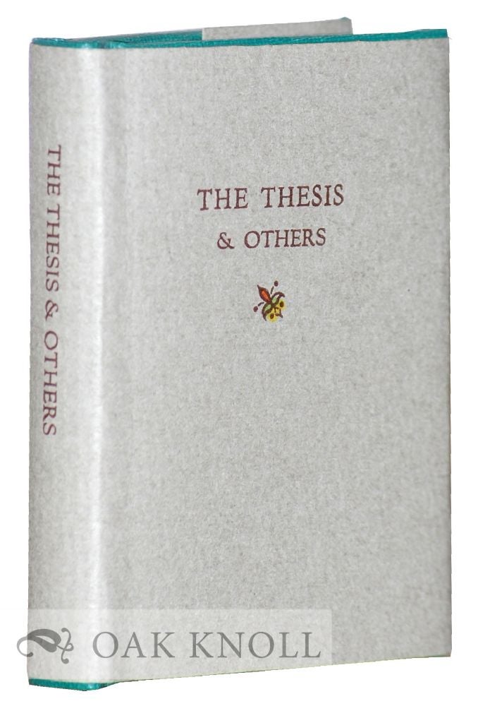 Order Nr. 117386 THE THESIS AND OTHERS. J. Ed Newman.