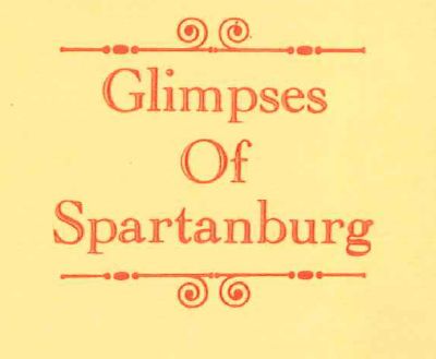 Order Nr. 117481 GLIMPSES OF SPARTANBURG. Frank J. Anderson.