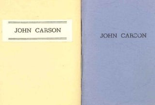 JOHN CARSON; OR, THE STRANGER IN THEIR MIDST. Robert L. Merriam.