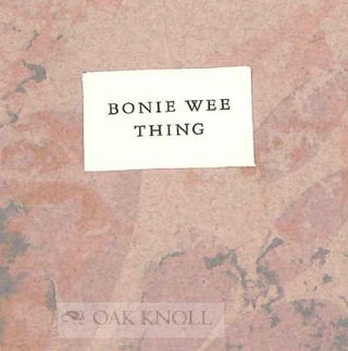 Order Nr. 117614 BONIE WEE THING: A SONG. Robert Burns