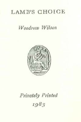 Order Nr. 117743 LAMB'S CHOICE. Woodrow Wilson
