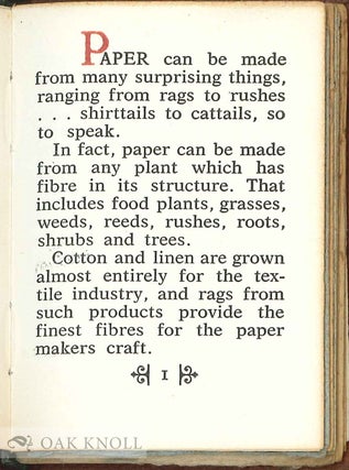 SPECIMENS: FROM RAGS TO RUSHES.