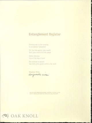 CENTER BROADSIDES 2012 READING SERIES.