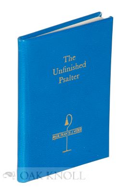 Order Nr. 118307 THE UNFINISHED PSALTER. Francis J. Weber