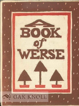 Order Nr. 118888 A BOOK OF WERSE, BY THE AUTHOR OF THE HAUNTED CASTLE, THE BOOK OF THE TWELEVE...