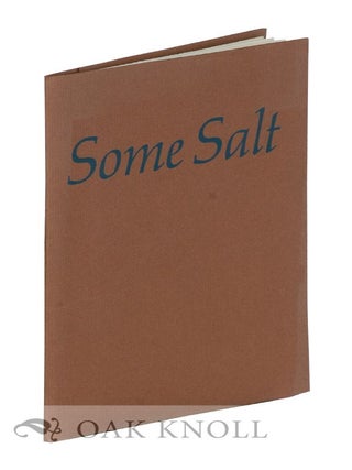 Order Nr. 118913 ALIQUID SALIS OR IF YOU PREFER ENGLISH SOME SALT. J. V Cunningham