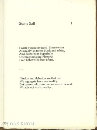 ALIQUID SALIS OR IF YOU PREFER ENGLISH SOME SALT.