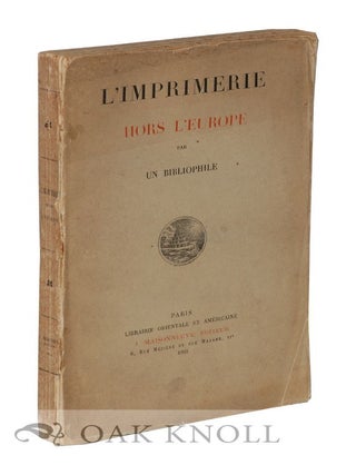 Order Nr. 119123 IMPRIMERIE HORS L'EUROPE. Paul Deschamps