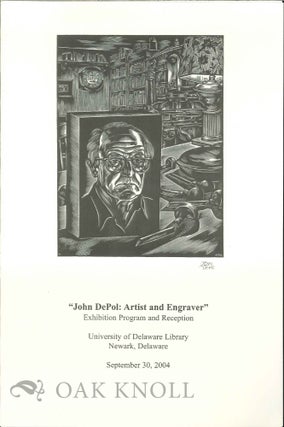 Order Nr. 119154 " JOHN DEPOL: ARTIST AND ENGRAVER" EXHIBITION PROGRAM AND RECEPTION