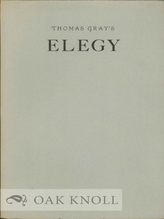 Order Nr. 119357 AN ELEGY WRITTEN IN A COUNTRY CHURCH-YARD & OTHER POEMS. Thomas Gray