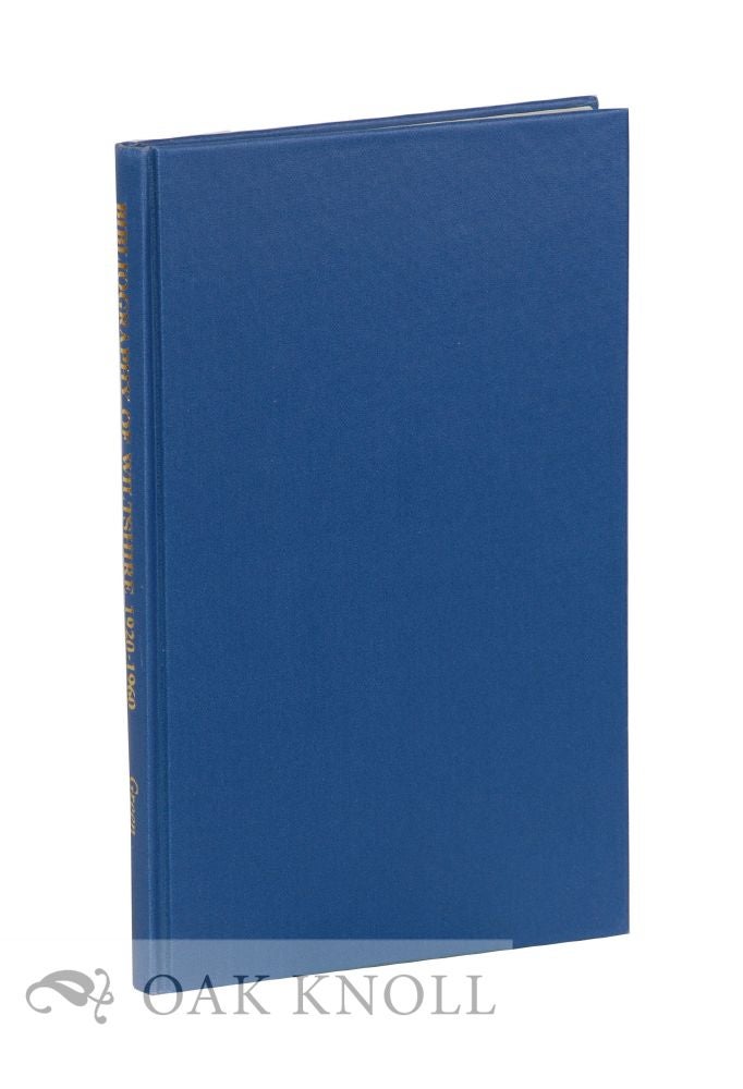 Order Nr. 119375 A BIBLIOGRAPHY OF PRINTED WORKS RELATED TO WILTSHIRE 1920-1960. Rosemary A. M. Green.