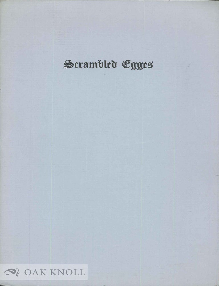 Order Nr. 1194 SCRAMBLED EGGES PROLOGUE TO A TRANSLATION OF THE AENEID.