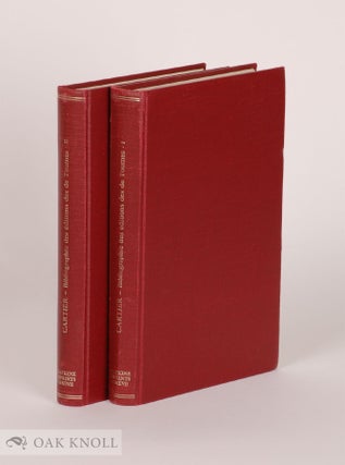 Order Nr. 119574 BIBLIOGRAPHIE DES ÉDITIONS DES DE TOURNES, IMPRIMEURS LYONNAIS. Alfred Cartier