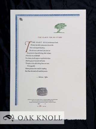 HIS PLACE FOR STORY: ROBINSON JEFFERS: A DESCRIPTIVE BIBLIOGRAPHY