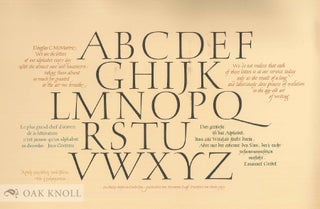 Order Nr. 119865 Broadside with Hermann Zapf specimen alphabet. Hermann Zapf