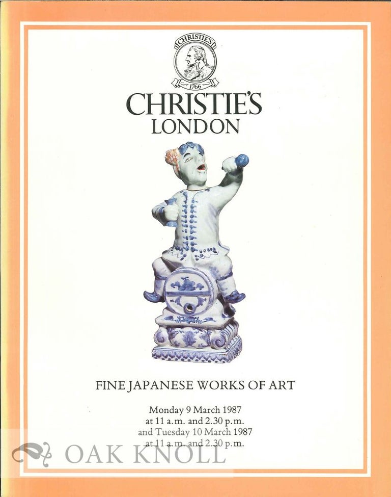 Order Nr. 119966 FINE JAPANESE WORKS OF ART THE PROPERTY OF A LADY OF TITLE AND FROM VARIOUS SOURCES. Christie's.