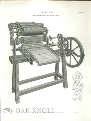 Order Nr. 120333 PRINTING. MESSRS BACON & DONKINS PRINTING MACHINE