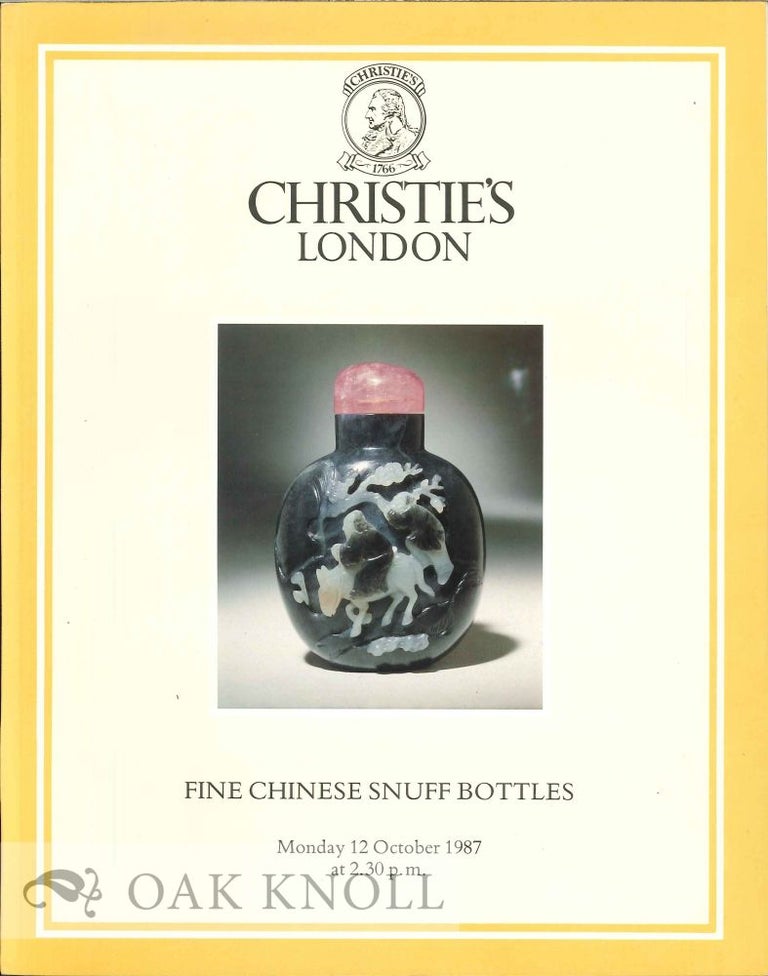 Order Nr. 120517 FINE CHINESE SNUFF BOTTLES.