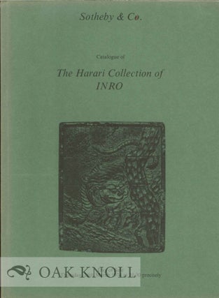 Order Nr. 120548 CATALOGUE OF THE HARARI COLLECTION OF INRO SOLD BY THE EXECUTORS OF THE LATE...