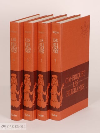 Order Nr. 120671 LES FILIGRANES, DICTIONNAIRE HISTORIQUE DES MARQUES DU PAPIER. Charles M. Briquet