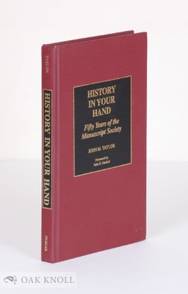 Order Nr. 120935 HISTORY IN YOUR HAND. John M. Taylor