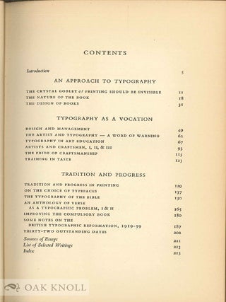 THE CRYSTAL GOBLET, SIXTEEN ESSAYS ON TYPOGRAPHY.